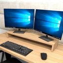 Ver imagem 1 de Suporte para Monitor de Mesa F5 Office MDF 80cm Macadâmia
