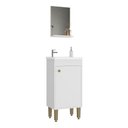 Ver imagem 1 de Gabinete de Banheiro com Pia e Espelheira 1 Porta Multimóveis CR10157 Branco