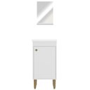 Ver imagem 3 de Gabinete de Banheiro com Pia e Espelheira 1 Porta Multimóveis CR10157 Branco