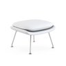 Poltrona Womb Chair com Puff Cromada Sintético Branco - 5