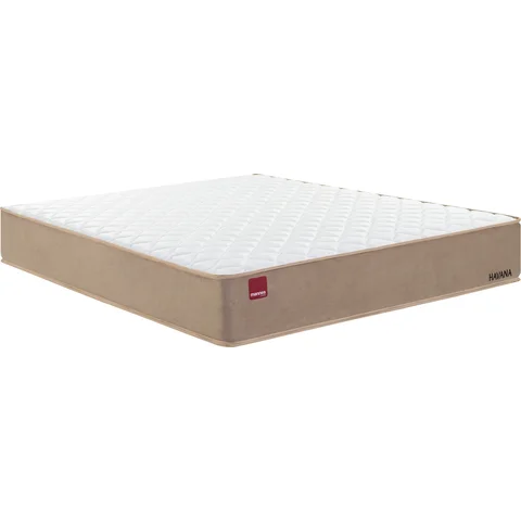 Colchão Super King Molas Ensacadas 193x203x26cm Havana Mannes Bege/Branco
