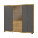 Ver imagem 3 de Guarda-Roupa Casal Reflecta 100% MDF 6 Portas 4 Gavetas Dubai Ouro Marrom/Nature/Alasca