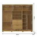 Ver imagem 4 de Guarda Roupa Casal 100% MDF 6 Portas 4 Gavetas com Porta Reflecta Dubai Ouro