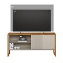 Ver imagem 3 de Rack Bancada Tv até 55" Sala 141cm Aparador Caleb Nature/off White L04 - D'Rossi
