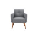 Ver imagem 2 de Poltrona Cadeira Decorativa Escritório Havana Matrix Cinza