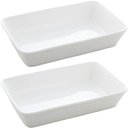 Ver imagem 1 de Kit 2 Refratários Línea de Porcelana Branca 29x20x5cm Lyor Travessa para Lasanha