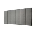 Ver imagem 2 de Cabeceira Painel Imperial Estofada Casal Cinza 1,40m