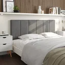 Ver imagem 1 de Cabeceira Painel Imperial Estofada Casal Cinza 1,40m
