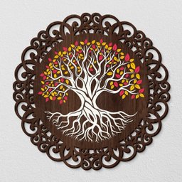 Mandala em Madeira, Impressão Uv - Árvore da Vida 1 - 2