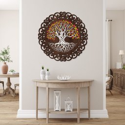 Mandala em Madeira, Impressão Uv - Árvore da Vida 1 - 5
