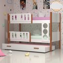 Ver imagem 1 de Beliche Solteiro Ônix com Cama Auxiliar Branco com Mel Acompanha Luminária Nuvem