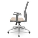 Ver imagem 2 de Cadeira Brizza Diretor Grafite Tela Branca Assento Poliester Fendi Base Relaxplax Aluminio - 66003