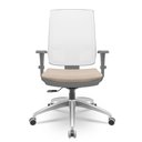 Ver imagem 1 de Cadeira Brizza Diretor Grafite Tela Branca Assento Poliester Fendi Base Relaxplax Aluminio - 66003