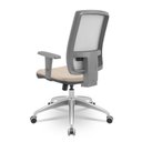 Ver imagem 3 de Cadeira Brizza Diretor Grafite Tela Branca Assento Poliester Fendi Base Relaxplax Aluminio - 66003