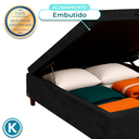 Ver imagem 3 de Cama Box Bau Casal Blindado Nature Preto 138x188