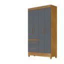 Ver imagem 1 de Guarda Roupa 4 Portas Madri Freijó Cinza 852031 Moval