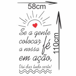 Adesivo de Parede Decorativo Frase Vai Dar Tudo Certo! - 2