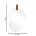 Ver imagem 5 de Espelho Decorativo Life Alça Corino Caramelo 60x40cm Orgânico