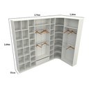 Ver imagem 1 de Kit Closet Modulado Armário Colmeia Cabideiro M53 100% Mdf - Branco