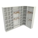 Ver imagem 2 de Kit Closet Modulado Armário Colmeia Cabideiro M53 100% Mdf - Branco