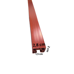 1 Trilho Superior para Porta Sanfonada de Pvc Mogno Bcf 1 Metro - 2