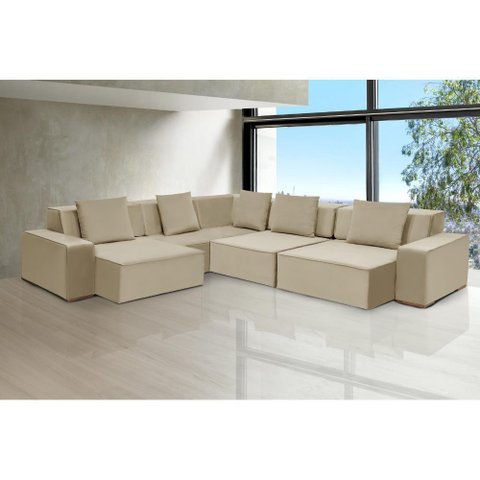 Sofá de Canto Dubai 3,32x3,32m-bege