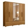 Guarda Roupa Casal 6 Portas com Espelho 3 Gavetas Amazonas - Freijó Freijó - 2