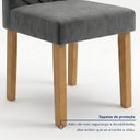 Ver imagem 7 de Conjunto Sala de Jantar 4 Lugares Retangular Tampo Vidro MDF 120x80cm Mesa Isla e Cadeiras Carol