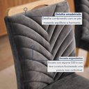 Ver imagem 5 de Conjunto Sala de Jantar 4 Lugares Retangular Tampo Vidro MDF 120x80cm Mesa Isla e Cadeiras Carol