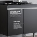 Ver imagem 3 de Armário Cozinha Balcao Cooktop 4 ou 5 Bocas 2 Portas 1 Tampo Cor,:preto