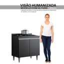Ver imagem 7 de Armário Cozinha Balcao Cooktop 4 ou 5 Bocas 2 Portas 1 Tampo Cor,:preto