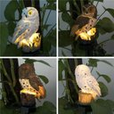 Ver imagem 2 de Coruja Luminaria Solar Casa Jardim Quintal Enfeite Luz Led Espeto Decoraçao Nortuna Enfeite Aves LEV