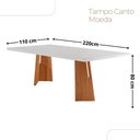Ver imagem 4 de Sala de Jantar Mesa Florida 220cm Tampo Laqueado com Vidro e 8 Cadeiras Suiça