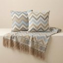 Ver imagem 2 de Kit Manta e Almofadas Decorativas para Sofá Cherry Azul Nevoa - Nexta Casa