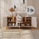 Ver imagem 5 de Buffet Aparador Sala de Jantar 4 Portas MDF 170cm Lizz Versátile 2022 Pés em Madeira Maciça