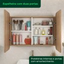 Ver imagem 4 de Espelheira para Banheiro Tereza Cristina 70cm - Fabribam Catedral