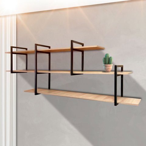 Nicho Prateleira Estante Suspensa Estilo Industrial Elegante