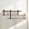 Nicho Prateleira Estante Suspensa Estilo Industrial Elegante - 3