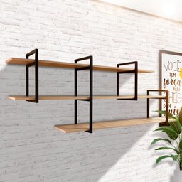 Nicho Prateleira Estante Suspensa Estilo Industrial Elegante - 2