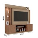 Ver imagem 4 de Home Painel Atlanta Sala TV 65 Polegadas c/ LED Freijo/Fendi