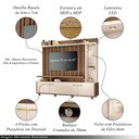 Ver imagem 4 de Home Theater Decorativo Perseu Tv até 60 Polegadas com Led Castanho/off White G26 - Gran Belo