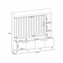 Ver imagem 6 de Home Theater Decorativo Perseu Tv até 60 Polegadas com Led Castanho/off White G26 - Gran Belo