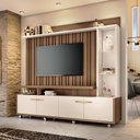 Ver imagem 1 de Home Theater Decorativo Perseu Tv até 60 Polegadas com Led Castanho/off White G26 - Gran Belo