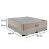 Cama Box Queen Bipartido Sintético + Colchão Ortobom Airtech Molas Ensacadas 158x198x65:branco - 3