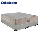 Ver imagem 5 de Cama Box Queen Bipartido Sintético + Colchão Ortobom Airtech Molas Ensacadas 158x198x65:branco