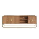 Ver imagem 2 de Rack Luna Orgânico Tv até 65'' 180x60cm 2 Portas Hanover/dourado 28076
