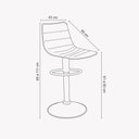Ver imagem 5 de Banqueta Alta Kit 4 Bete Preto Base Giratória de Metal Preto R02 - D'Rossi