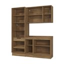 Ver imagem 4 de Armário de Cozinha Compacta com Vidro Reflecta 100% Mdf 192cm Nogueira/verde Celeste Kappesberg