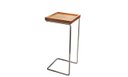 Ver imagem 1 de Mesa de Canto Sofá Base Prata Anny Apoio Lateral 68cm Tampo Mel