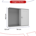 Ver imagem 3 de Conjunto Prisma Banheiro Elegante Espelho Gabinete